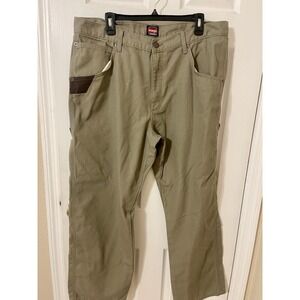 Mens Wrangler Workerwear Pants Tan Light Brown Size 38x30